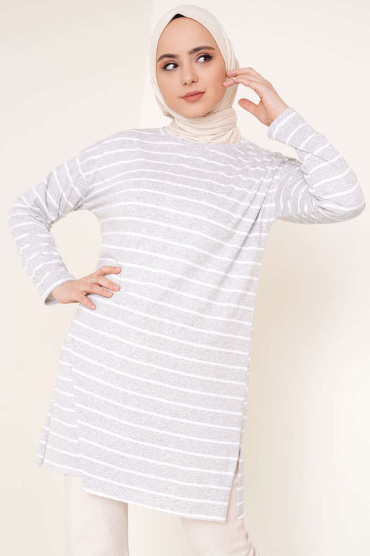 Striped Tunic Gray