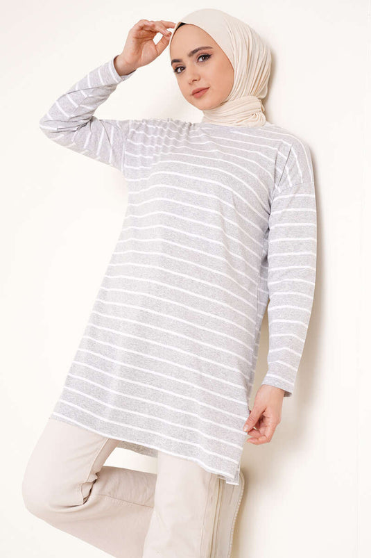 Striped Tunic Gray
