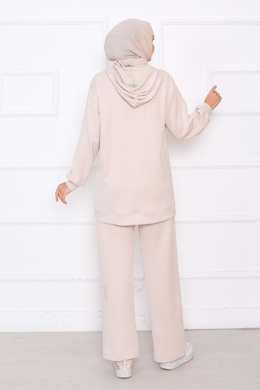 طقم أويسو من قطعتين مع أحجار مرشوشة وسحّاب