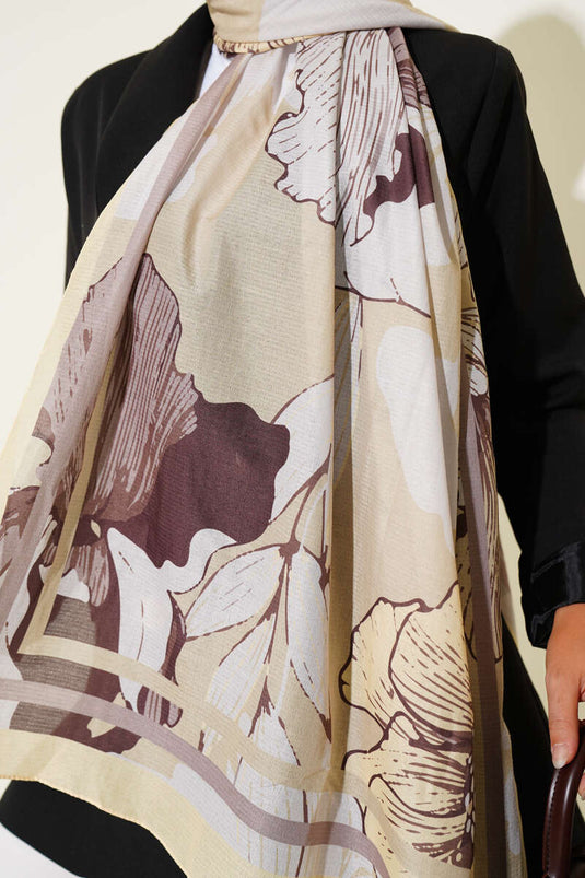 Shelia Pattern Lina Scarf Light Yellow