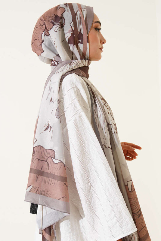 Shelia Pattern Lina Shawl Stone