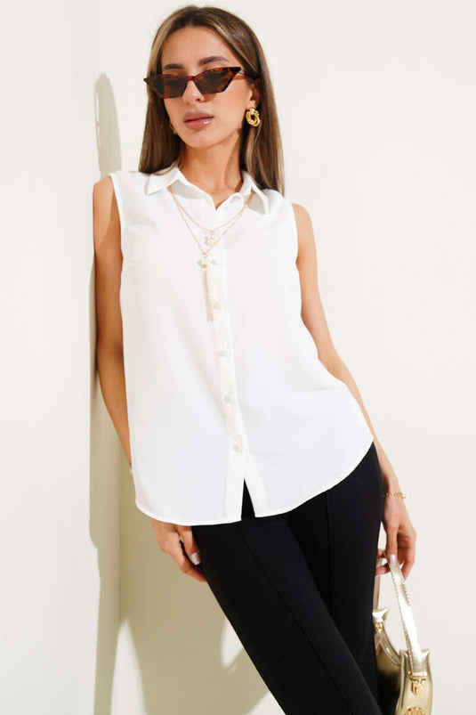 Zero Sleeve Shirt Ecru