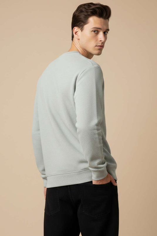 سويت شيرت رجالي برقبة دائرية رمادي