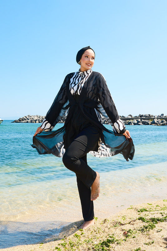 Maillot de bain modeste en mousseline de soie avec taille ajustable -181