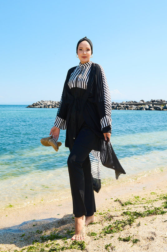 Maillot de bain modeste en mousseline de soie avec taille ajustable - 182