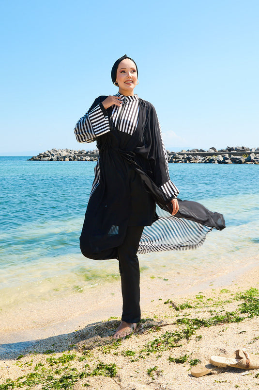 Maillot de bain modeste en mousseline de soie avec taille ajustable - 182