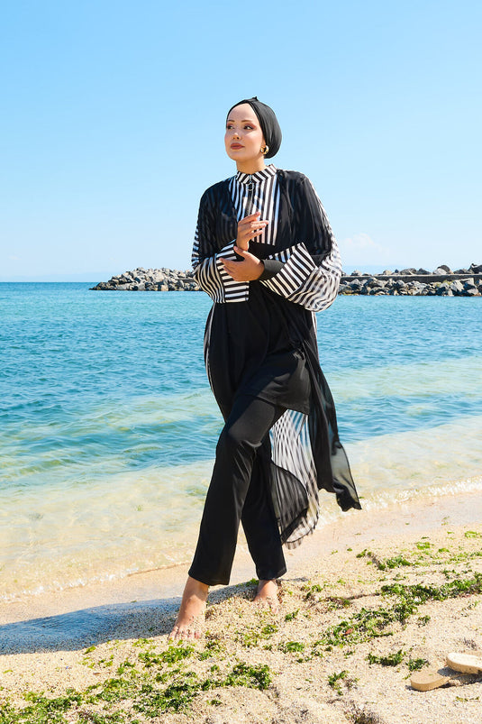 Maillot de bain modeste en mousseline de soie avec taille ajustable - 182