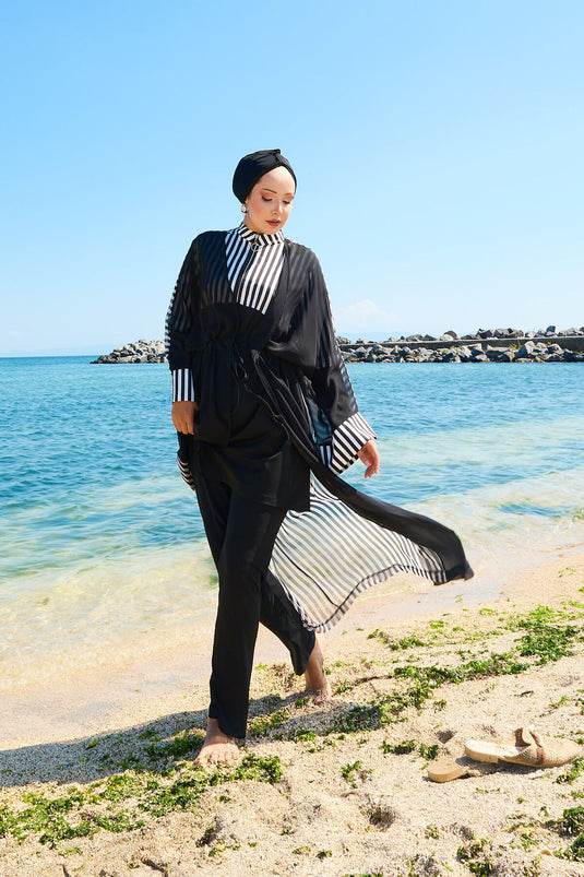 Maillot de bain modeste en mousseline de soie avec taille ajustable - 182