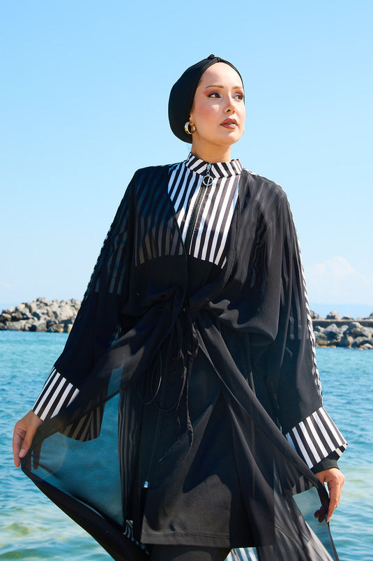 Maillot de bain modeste en mousseline de soie avec taille ajustable - 182