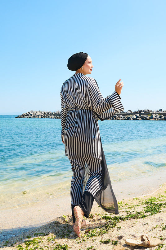 Maillot de bain modeste en mousseline de soie avec taille ajustable - 182