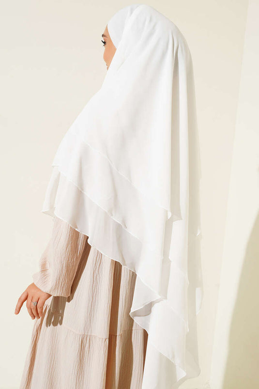 Chiffon Souffle Ready Shawl Ecru