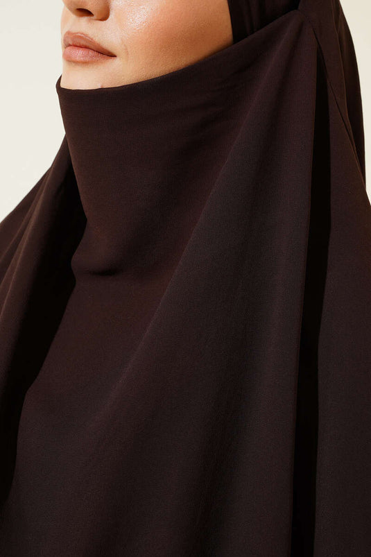 Châle soufflé en mousseline prêt à l'emploi Café