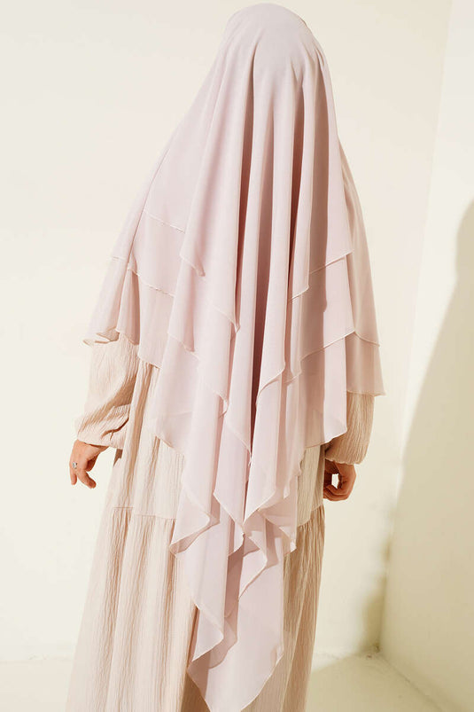 Châle prêt à l'emploi en mousseline soufflée vanille