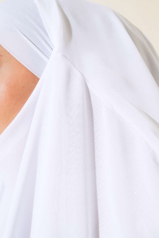 Châle Himar en mousseline soufflée blanche