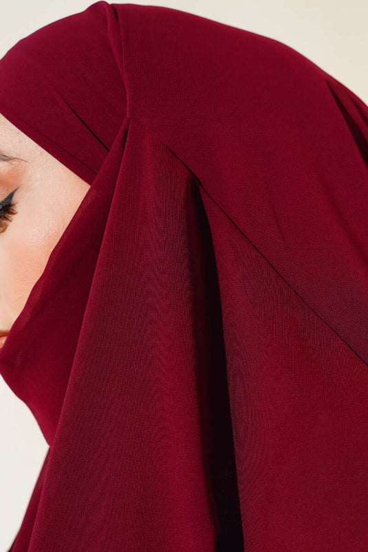 Scialle in chiffon souffle himar bordeaux