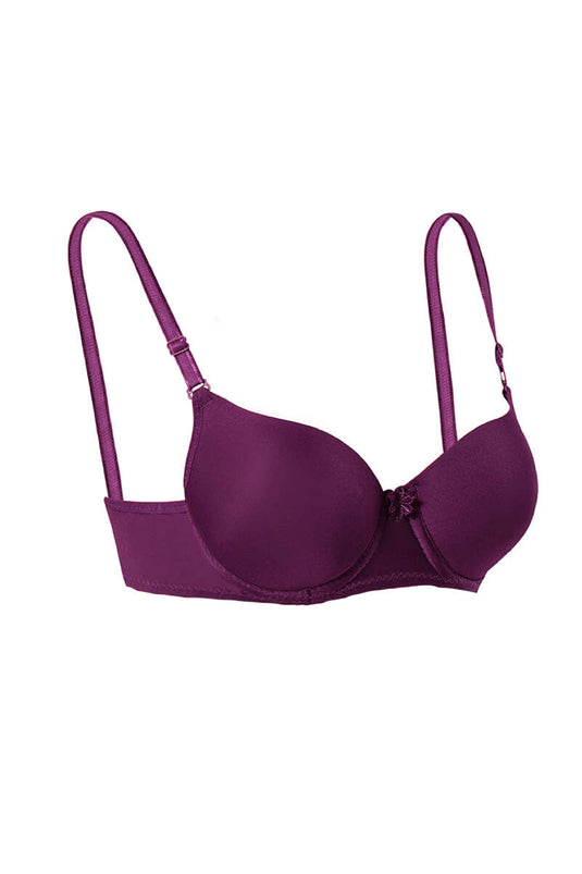 Silicone Padded Micro Bra Plum