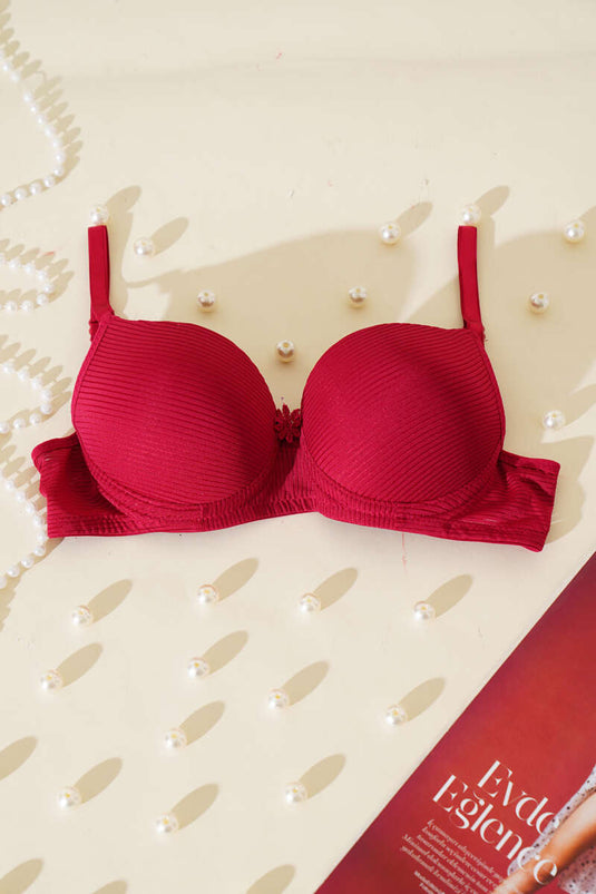 Reggiseno imbottito in silicone bordeaux