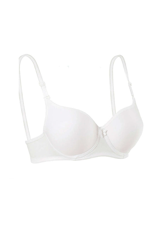 Silicone Flat Padded Bra White