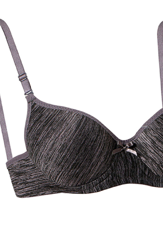 Silicone Flat Padded Bra Melange Smoke