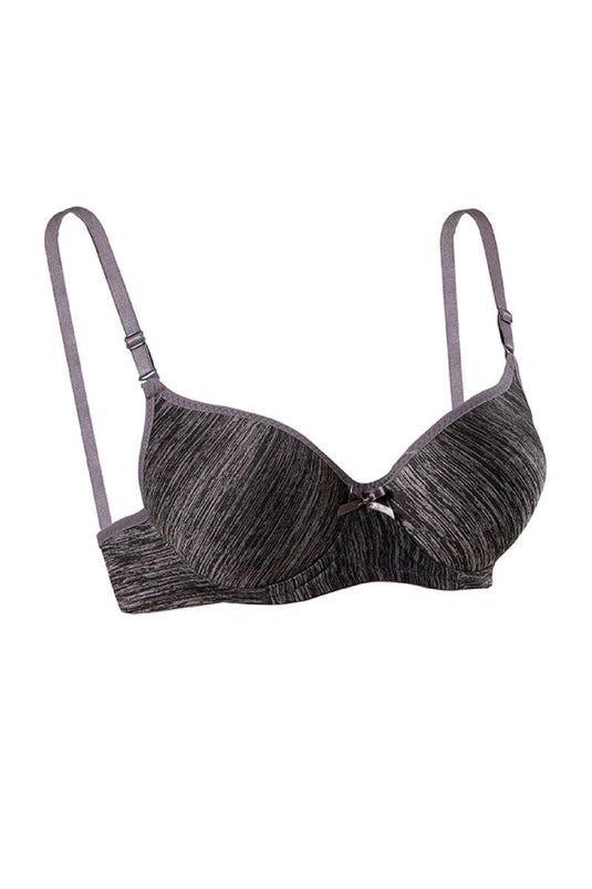 Silicone Flat Padded Bra Melange Smoke