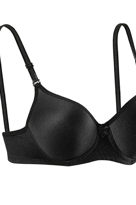 Silicone Flat Padded Bra Black