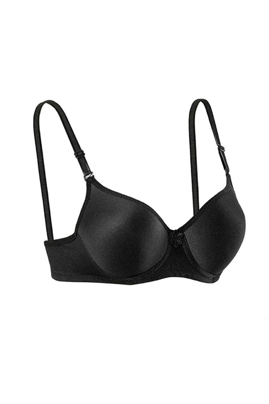 Silicone Flat Padded Bra Black