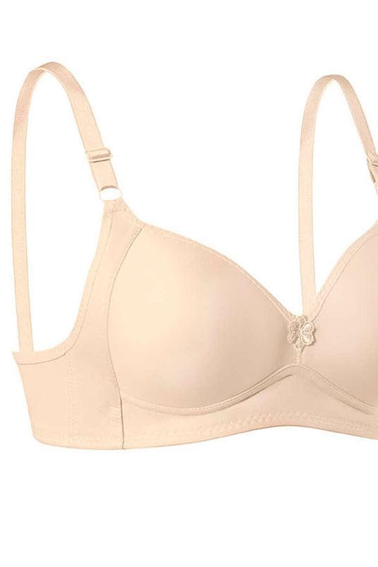 Unpadded Wire-Free Hollow Bra Bra Ten
