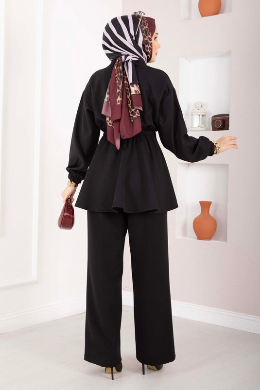 Silva Beli Buisvormige Tuniek Set Zwart