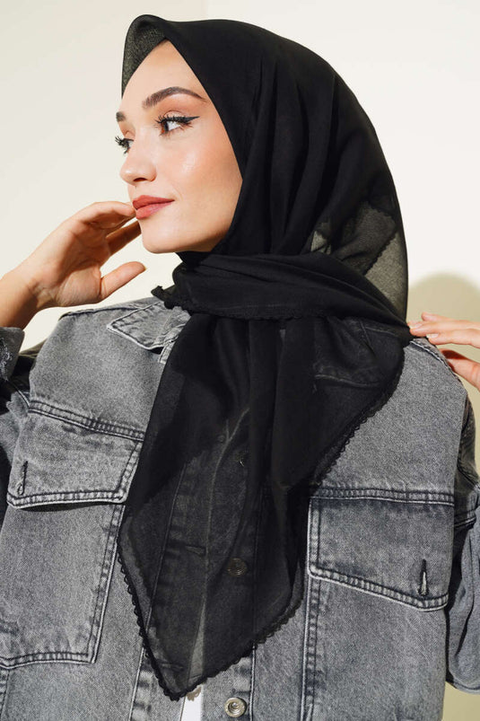 Schwarzes Innenkopftuch