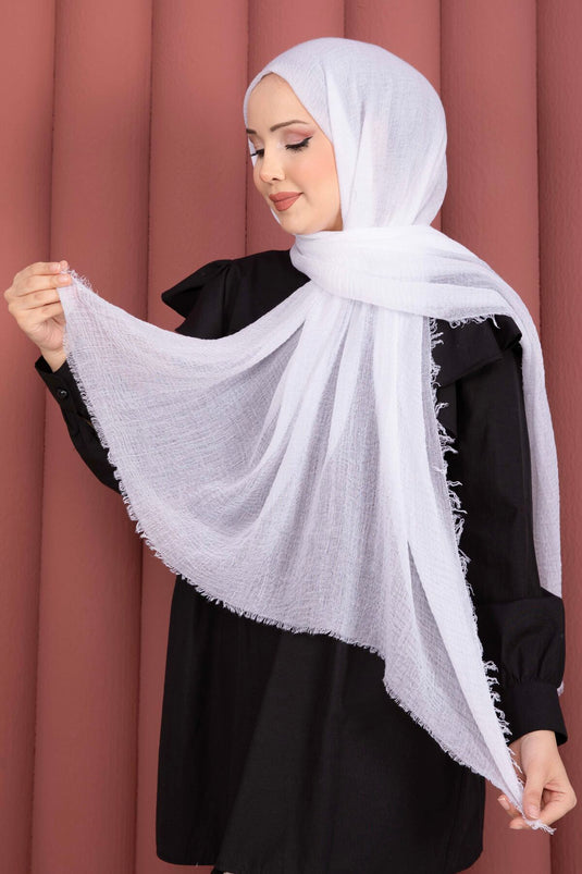 Série de châles Bürümcük doux couleur écru