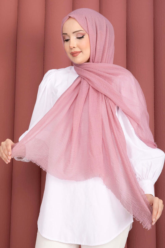 Série de châles Bürümcük doux couleur rose thé