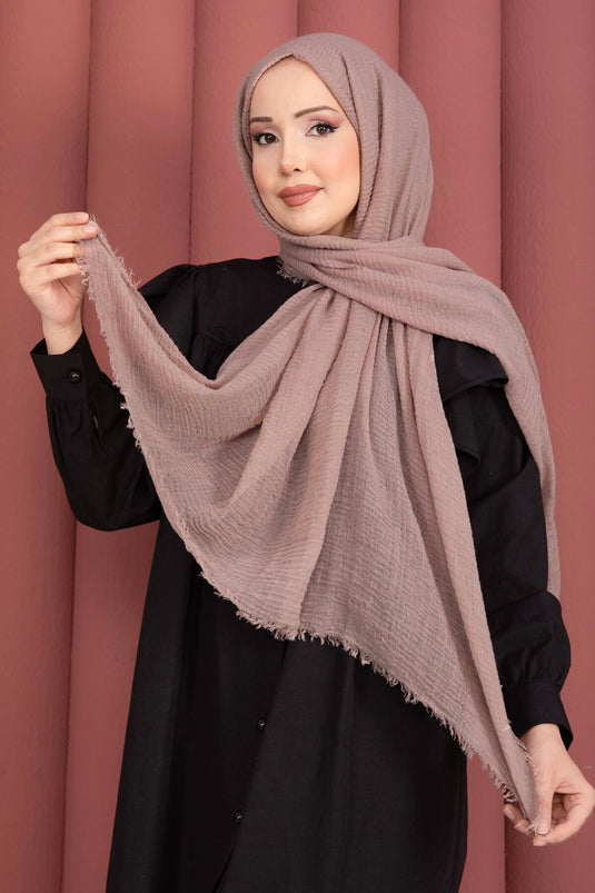 Série de châles Bürümcük doux beige foncé