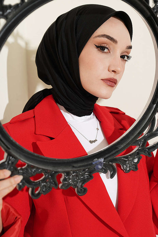Soft Touch Serisi Eşarp Siyah
