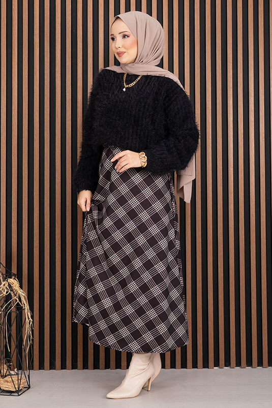 Pull en maille douce et texturée noir