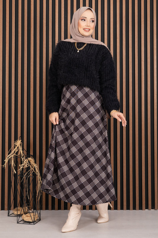 Pull en maille douce et texturée noir