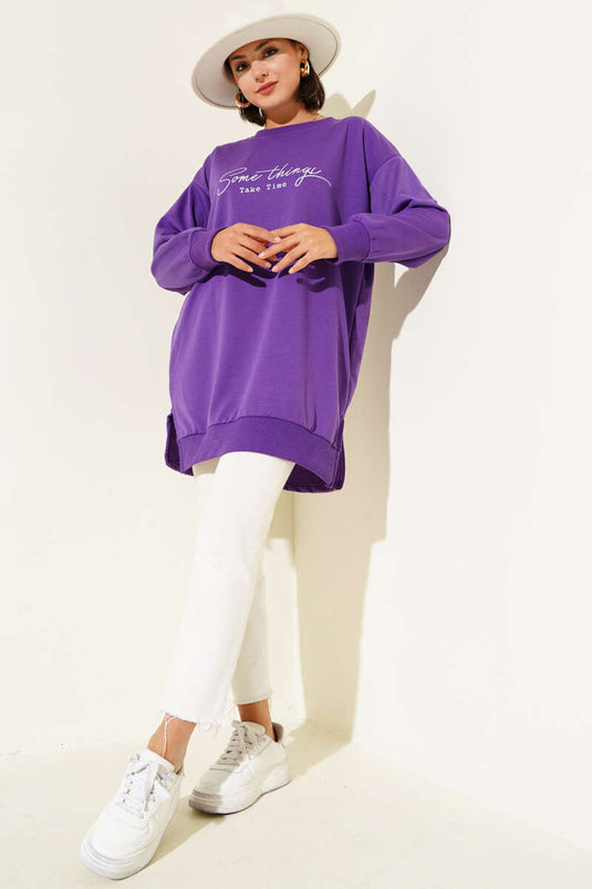 Something Printed Two Rope Tunic Lilac