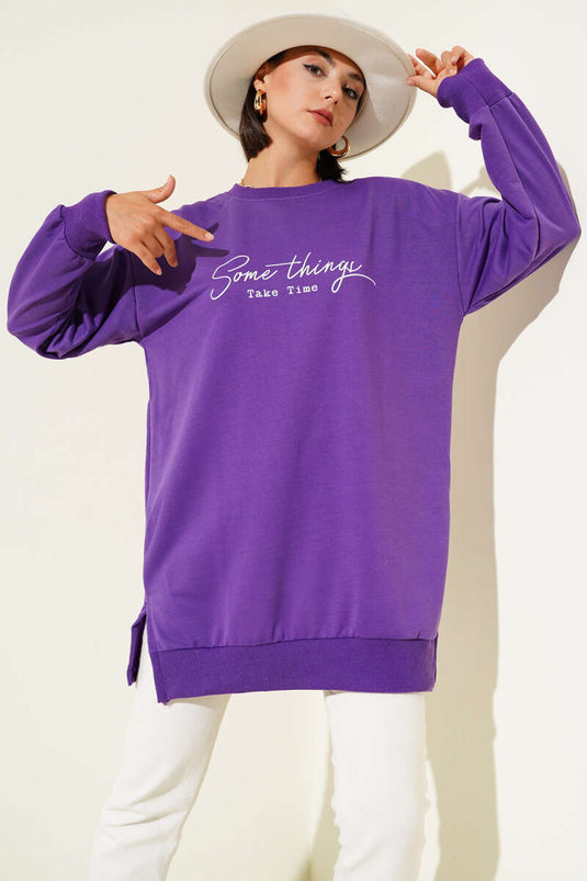 Something Printed Two Rope Tunic Lilac