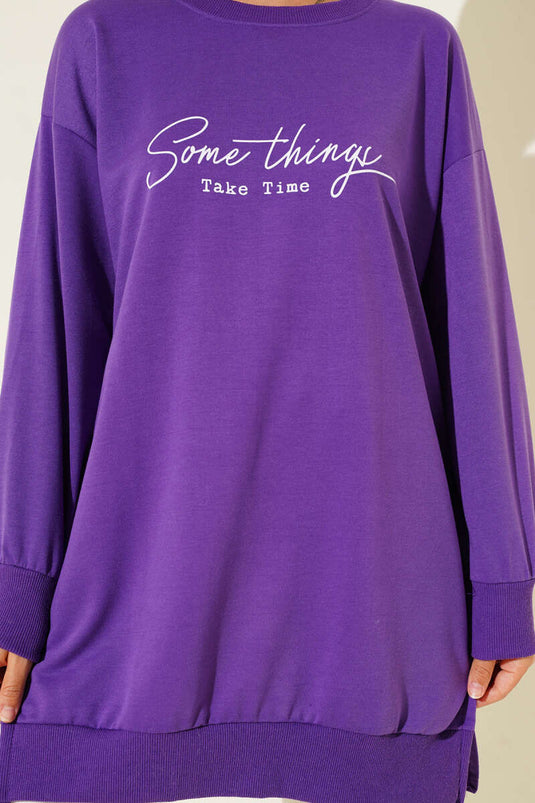 Something Printed Two Rope Tunic Lilac