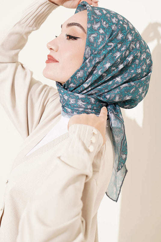 Autumn Breeze Scarf Petrol Green