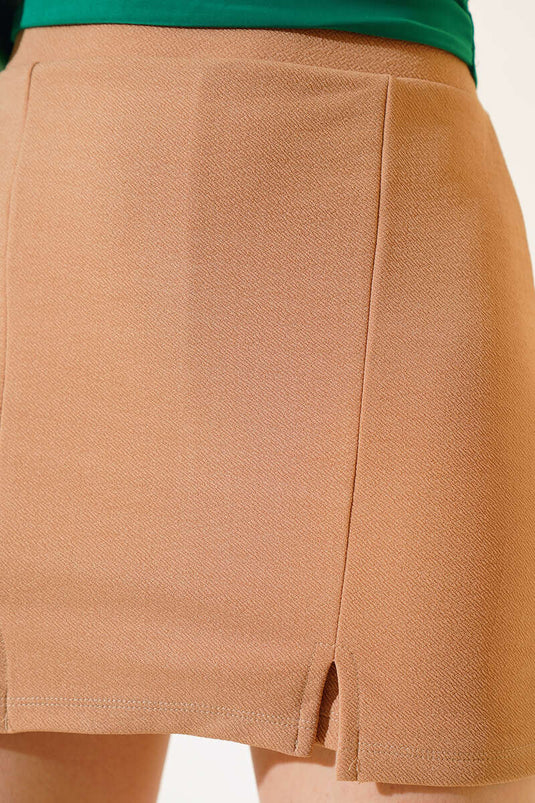 Şort Etek Camel
