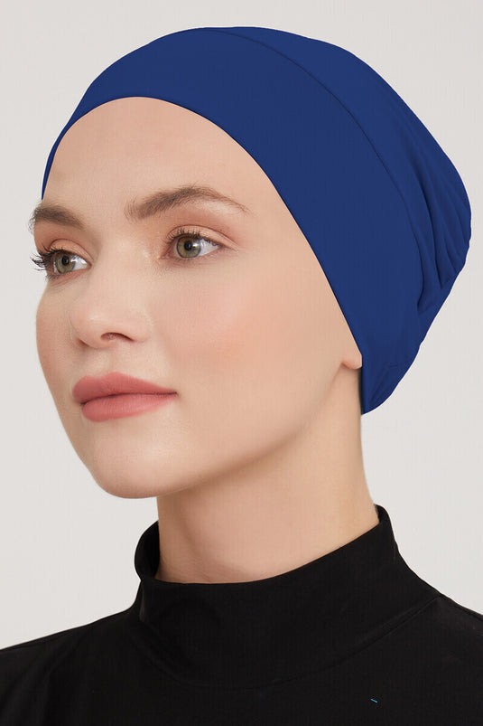 Sportzwembaddop licht marineblauw
