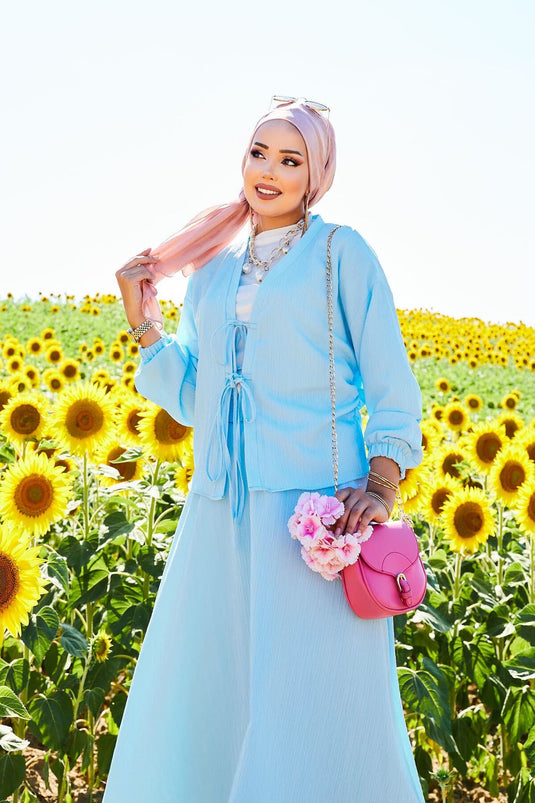 Spor Kimono Etekli Takım Bebe Mavisi