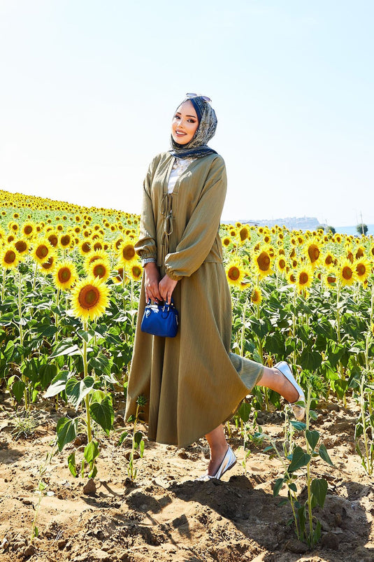 Spor Kimono Etekli Takım Haki