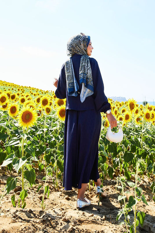 Spor Kimono Etekli Takım Lacivert