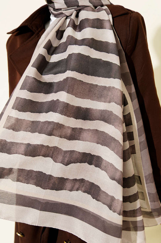 Stick Desen Lina Şal Bej