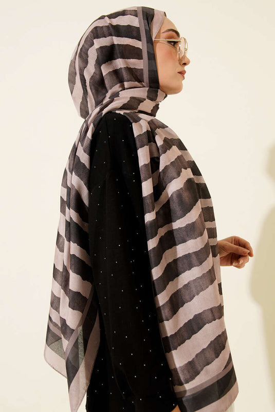 Bufanda Lina con patrón de palitos en polvo