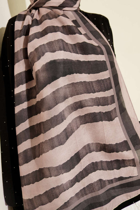 Écharpe Lina à motif bâtonnet, poudre