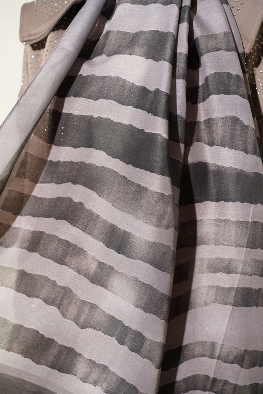 Écharpe Lina à motif bâtonnets, pierre