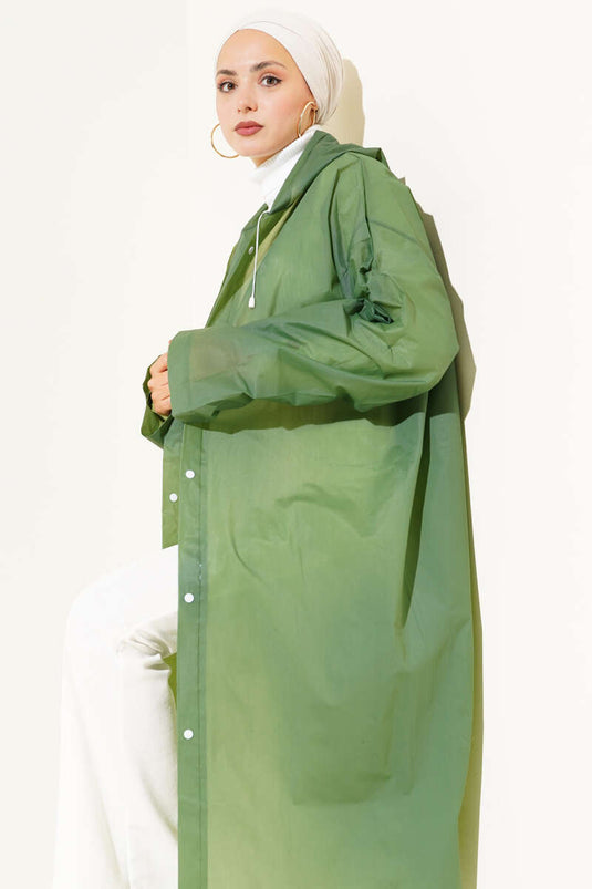 Wasserdichter Regenmantel Khaki