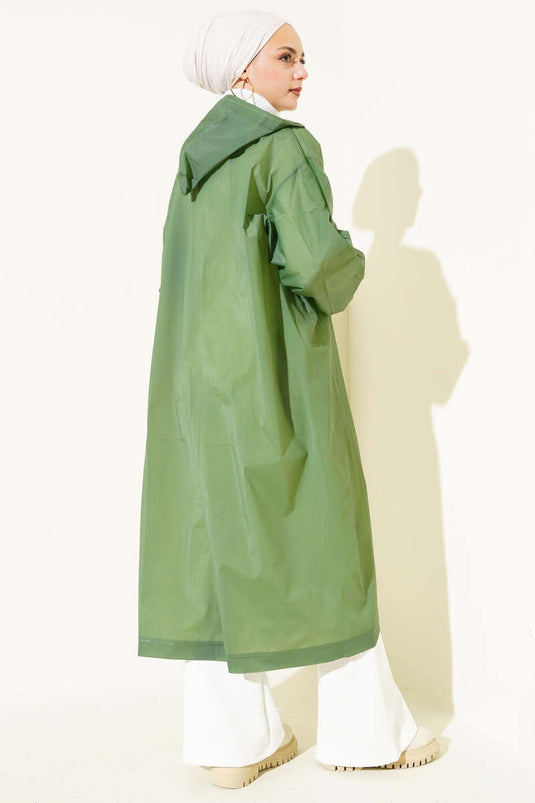 Wasserdichter Regenmantel Khaki